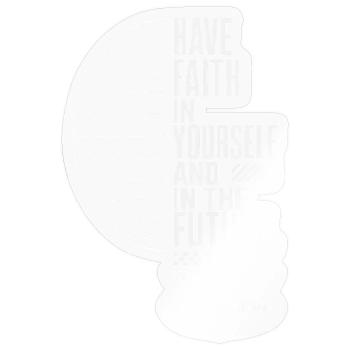 Glaube an dich und Zukunft - Sticker Größe S (10 x 10 cm) - Transparent glänzend - Vorne