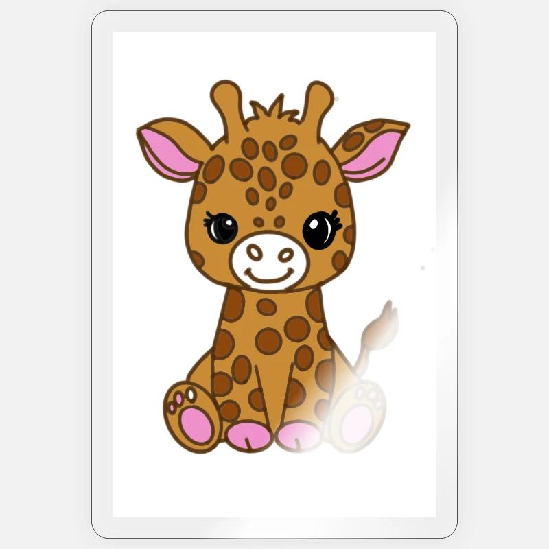 Kawaii Giraffe - Sticker size S (10 x 10 cm) - transparent glossy