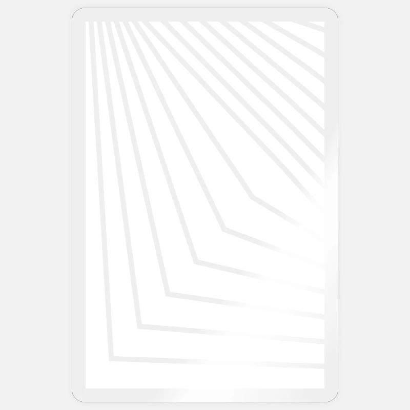 Angular Concentric Lines - Sticker size S (10 x 10 cm) - transparent glossy
