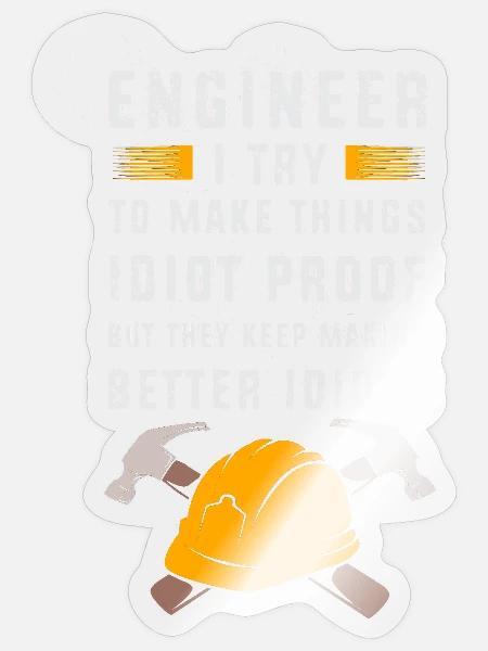 Ingenieur Student - Sticker Größe S (10 x 10 cm) - Transparent glänzend