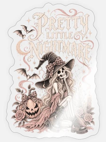 Pretty little Nightmare - Sticker Größe S (10 x 10 cm) - Transparent glänzend