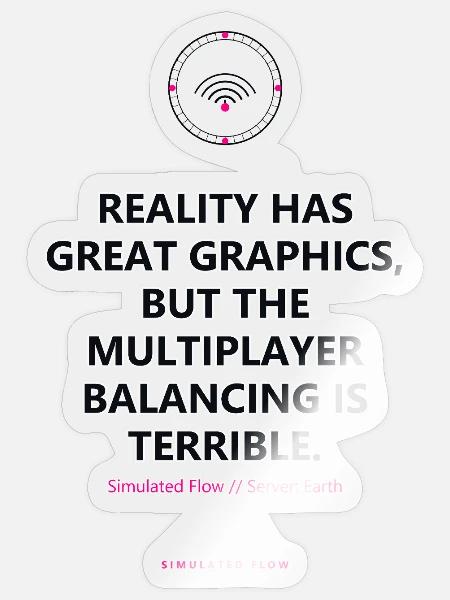 Great Graphics, Bad Balancing · helle Kleidung - Sticker Größe S (10 x 10 cm) - Transparent glänzend
