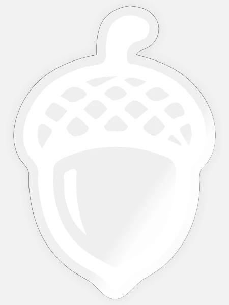Eichel Symbol - Sticker Größe S (10 x 10 cm) - Transparent glänzend