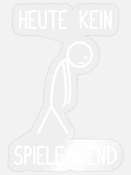 Heute kein Spieleabend Gesellschaftsspiel - Sticker Größe S (10 x 10 cm) - Transparent glänzend