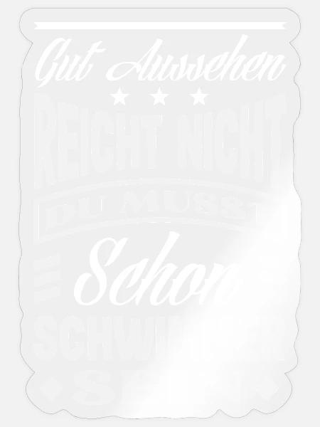 Schwimmsport Schwimmer Spruch Geschenk - Sticker Größe S (10 x 10 cm) - Transparent glänzend