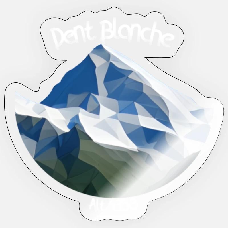 Dent Blanche - Sticker taille S (10 x 10 cm) - brillant transparent
