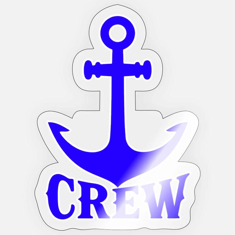 Blue Anker Crew Logo Sticker size S (10 x 10 cm)