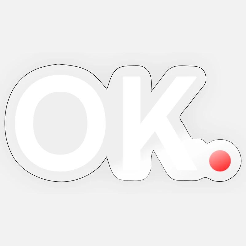 OK. Expression Minimaliste Tendance Sticker taille S (10 x 10 cm)
