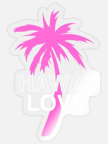 Hawaii - Sticker Größe S (10 x 10 cm) - Transparent glänzend