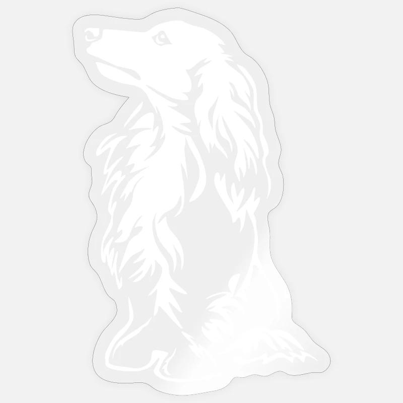 Teckel « Black Edition » - Sticker taille S (10 x 10 cm) - brillant transparent