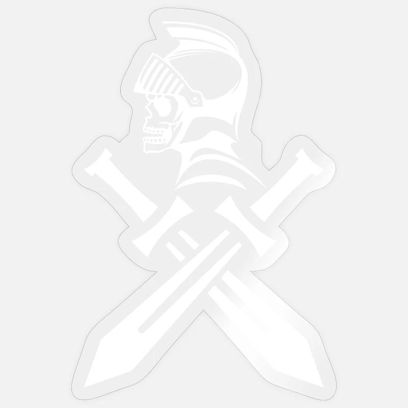 White Ghost Knight - Sticker size S (10 x 10 cm) - transparent glossy