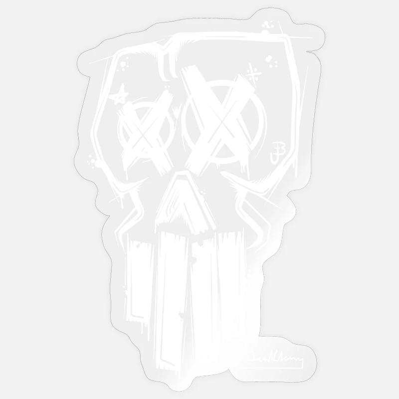 Jour du crâne - Sticker taille S (10 x 10 cm) - brillant transparent