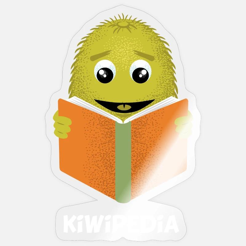 kiwipedia - Sticker taille S (10 x 10 cm) - brillant transparent