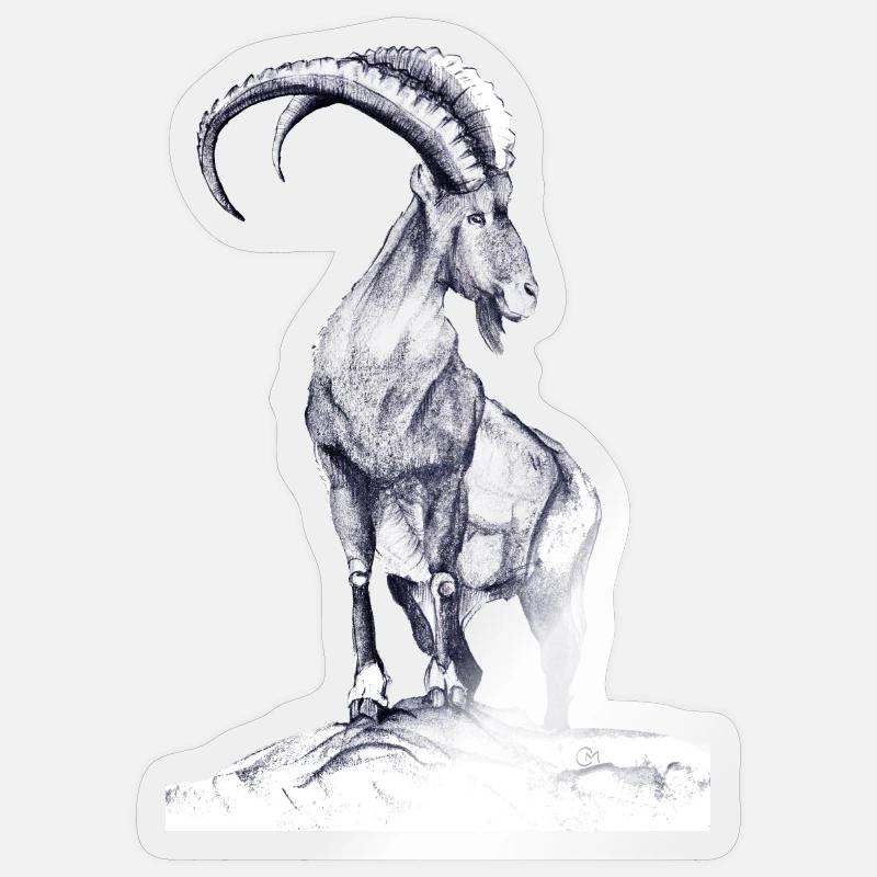Steinbock Sticker Größe S (10 x 10 cm)