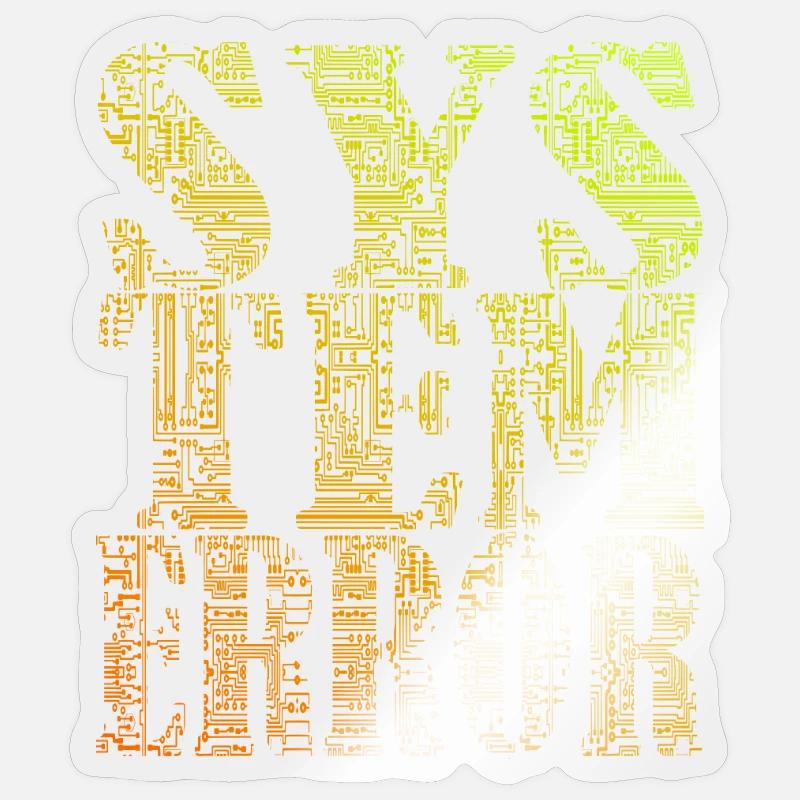 Administrateur Admin IT EDP Ordinateur PC Réseau - Sticker taille S (10 x 10 cm) - brillant transparent