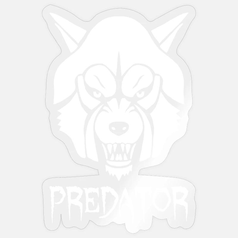 Raubtier - Sticker Größe S (10 x 10 cm) - Transparent glänzend