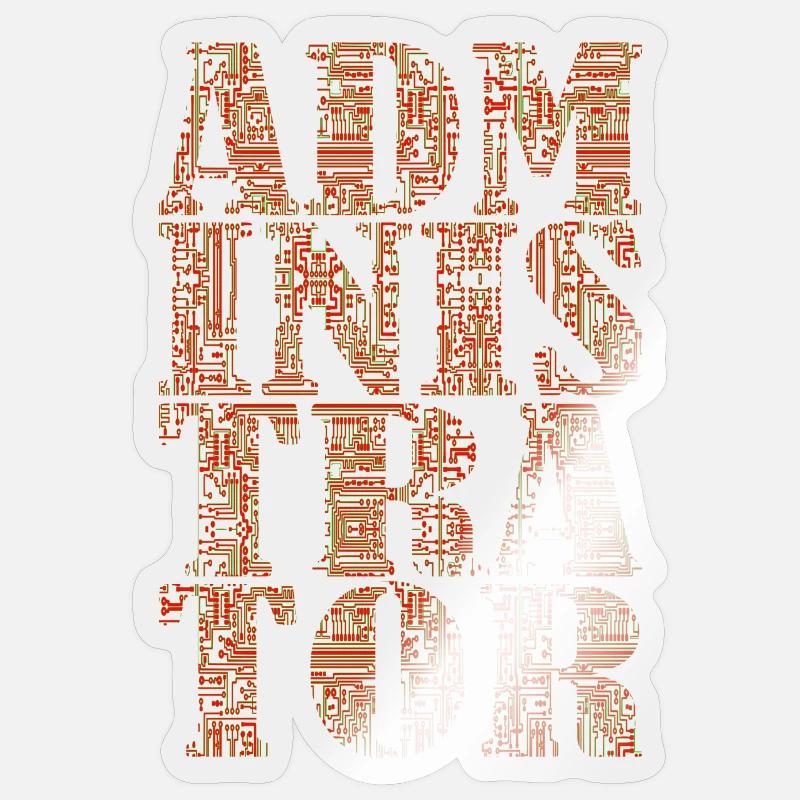 Administrateur Admin IT EDP Ordinateur PC Réseau Sticker taille S (10 x 10 cm)