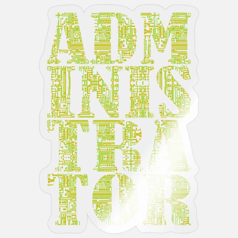Administrateur Admin IT EDP Ordinateur PC Réseau Sticker taille S (10 x 10 cm)