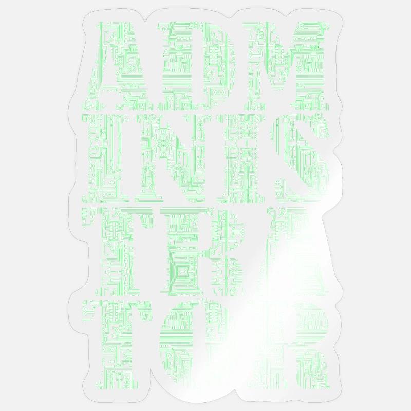 Administrator Admin IT EDV Computer PC Netzwerk Sticker Größe S (10 x 10 cm)