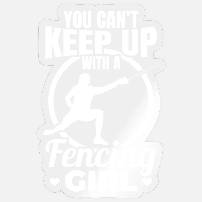 Fechtmädchen Sticker Größe S (10 x 10 cm)