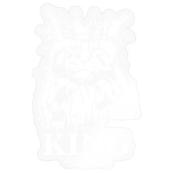 Maine Coon Roi de tout Chat Dire Chat - Sticker taille S (10 x 10 cm) - brillant transparent - Devant