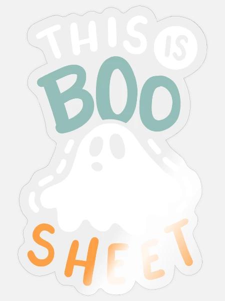 Geist Halloweenkostüm - Sticker Größe S (10 x 10 cm) - Transparent glänzend