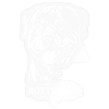 Rottweiler Dad Hunde Hund Rottie Wilsigns - Sticker Größe S (10 x 10 cm) - Transparent glänzend - Vorne