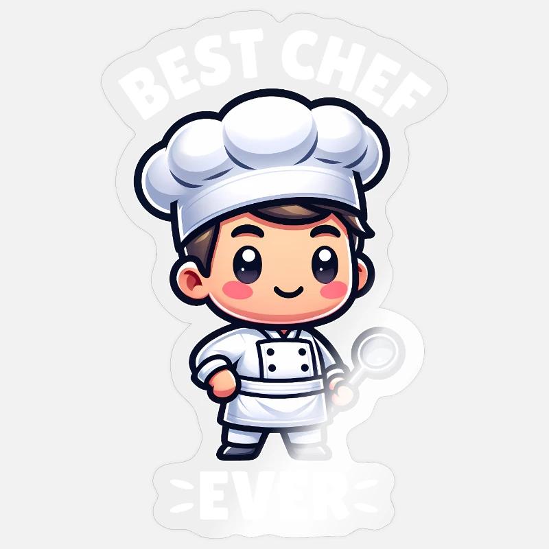 Best chef ever Sticker size S (10 x 10 cm)