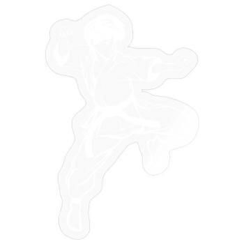 Karate Boy Sketch - Sticker size S (10 x 10 cm) - transparent glossy - Front