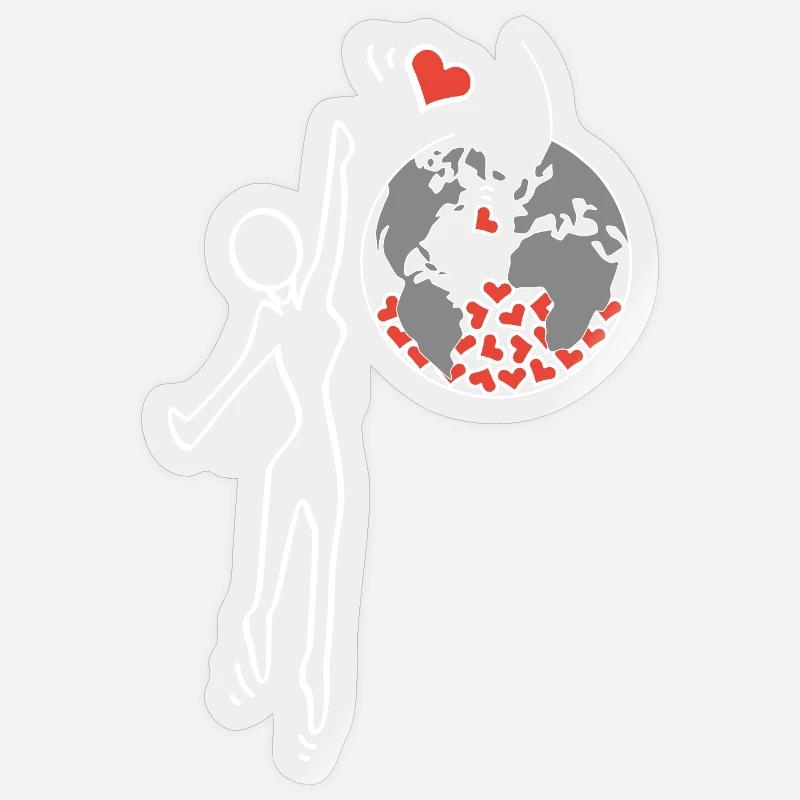 Donnez de l’amour Sticker taille S (10 x 10 cm)