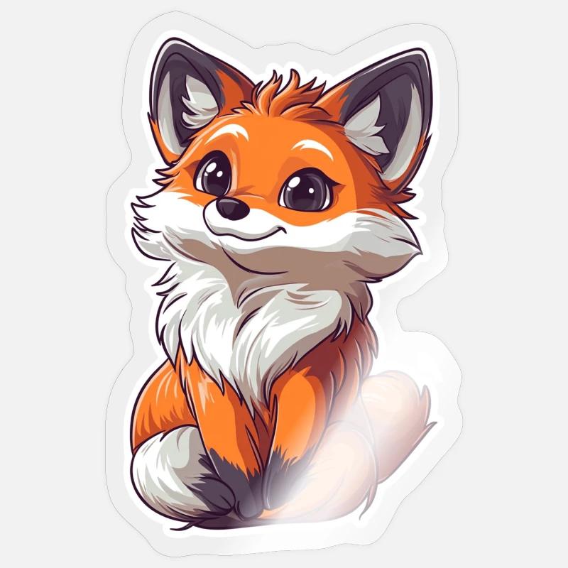Fox - Sticker size S (10 x 10 cm) - transparent glossy