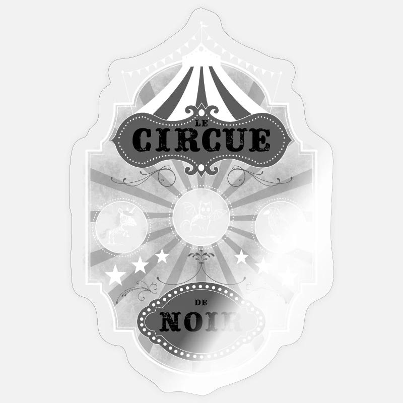 Le Circue de Noir - Sticker Größe S (10 x 10 cm) - Transparent glänzend