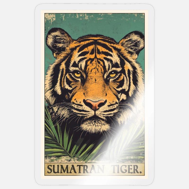 Sumatran tiger - Sticker size S (10 x 10 cm) - transparent glossy