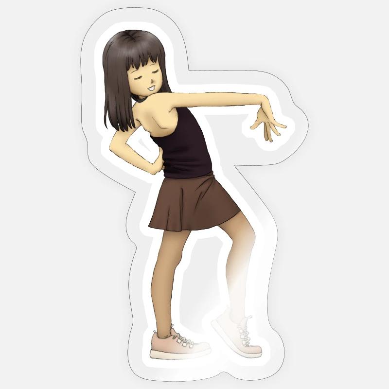 Little dancer - Sticker size S (10 x 10 cm) - transparent glossy