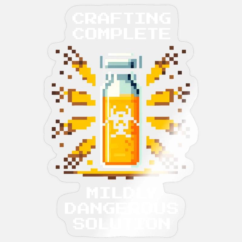 Crafting finished – tricky solution | Chemistry - Sticker size S (10 x 10 cm) - transparent glossy