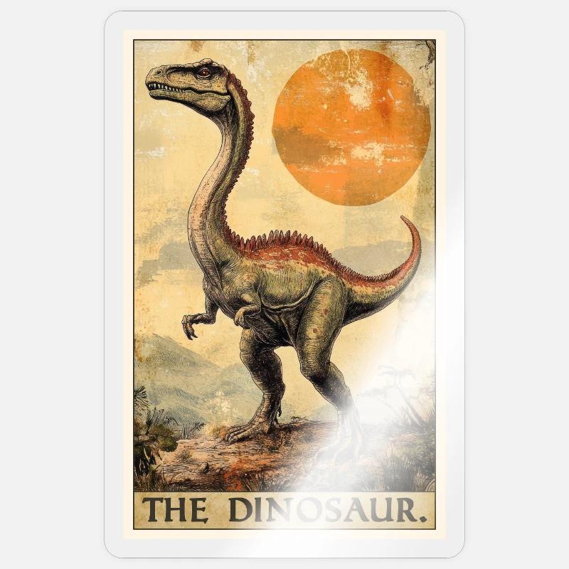 Dino Saurier Dinosaurier - Sticker Größe S (10 x 10 cm) - Transparent glänzend