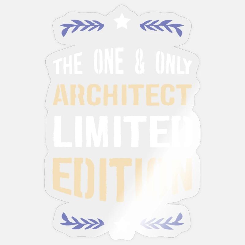 Architecte Édition Limitée - Sticker taille S (10 x 10 cm) - brillant transparent