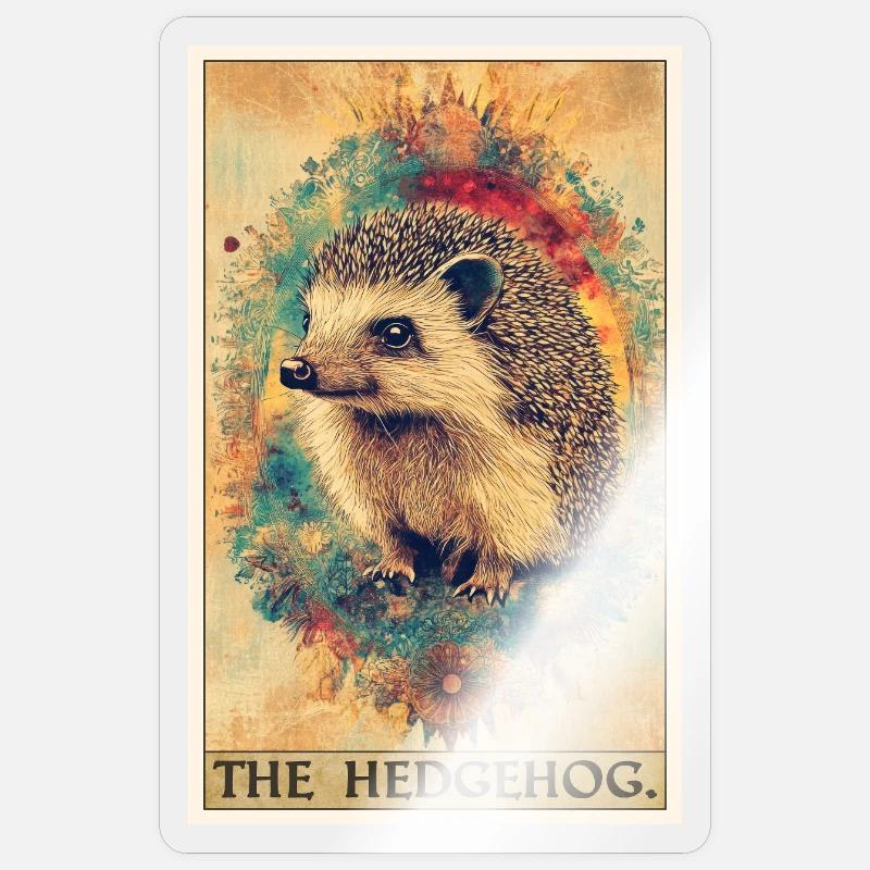 Igel - Sticker Größe S (10 x 10 cm) - Transparent glänzend