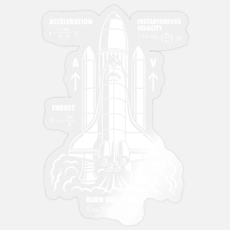Rocket Propulsion Formula Nerdy STEM Rocket Gift Sticker size S (10 x 10 cm)
