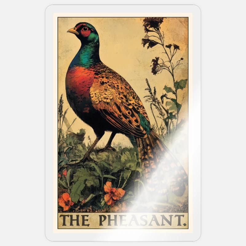 Pheasants Pheasant - Sticker size S (10 x 10 cm) - transparent glossy