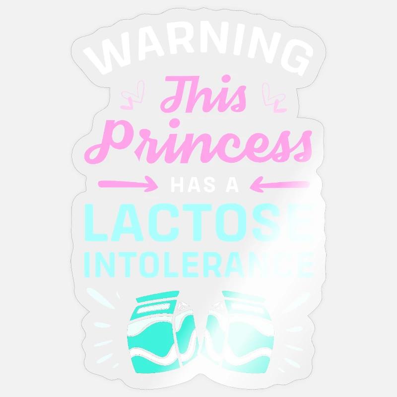 Flatulence Milk Allergy Lactose Intolerance - Sticker size S (10 x 10 cm) - transparent glossy