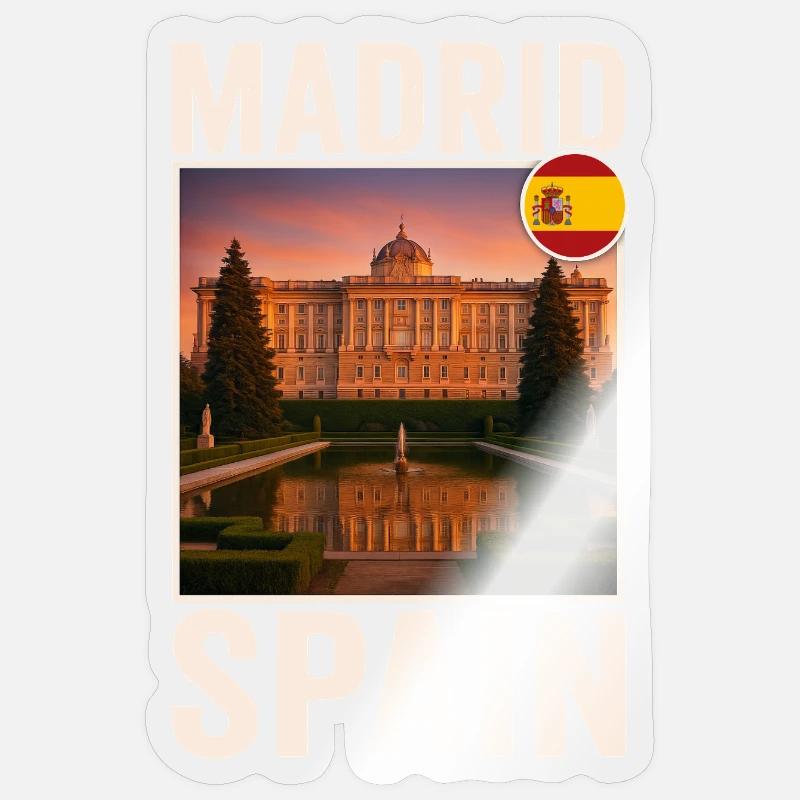Madrid - Sticker taille S (10 x 10 cm) - brillant transparent