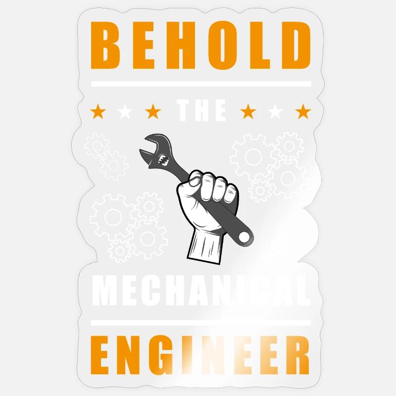 Mechanical Engineer Design Sticker size S (10 x 10 cm)