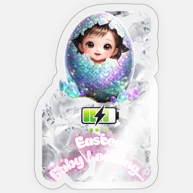 Explosion des œufs de bébé de Bourgeon de Pâques Sticker taille S (10 x 10 cm)