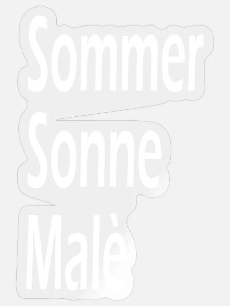 Sommer Sonne Male Badeurlaub - Sticker Größe S (10 x 10 cm) - Transparent glänzend