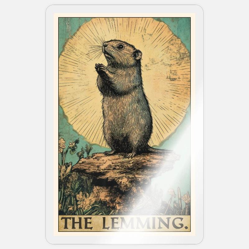 Lemminge Lemming - Sticker Größe S (10 x 10 cm) - Transparent glänzend