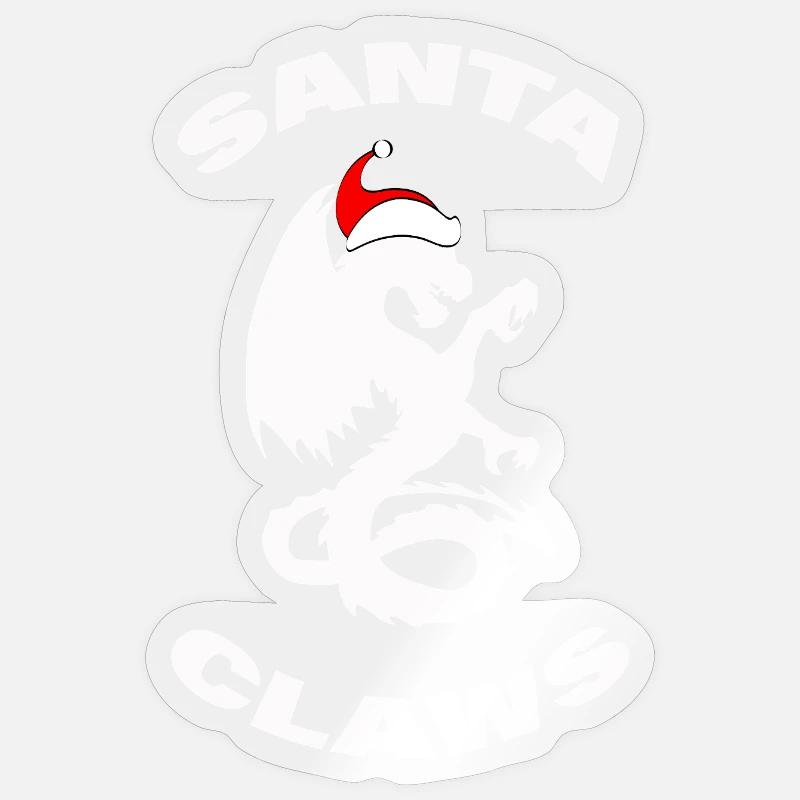 SANTA CLAWS - Sticker size S (10 x 10 cm) - transparent glossy