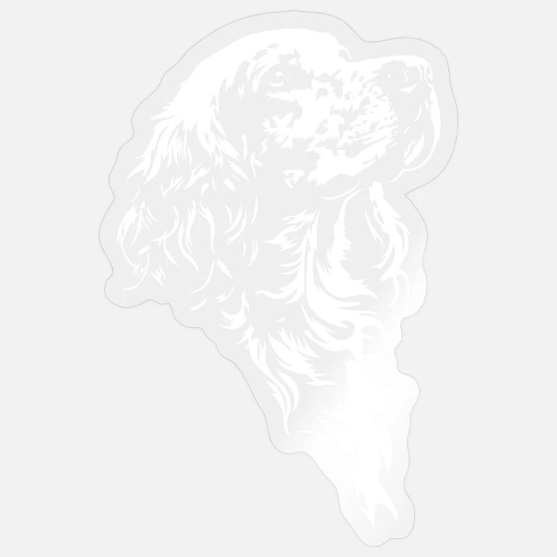 English Setter Silhouette Jagdhunde Hunde Wilsigns - Sticker Größe S (10 x 10 cm) - Transparent glänzend
