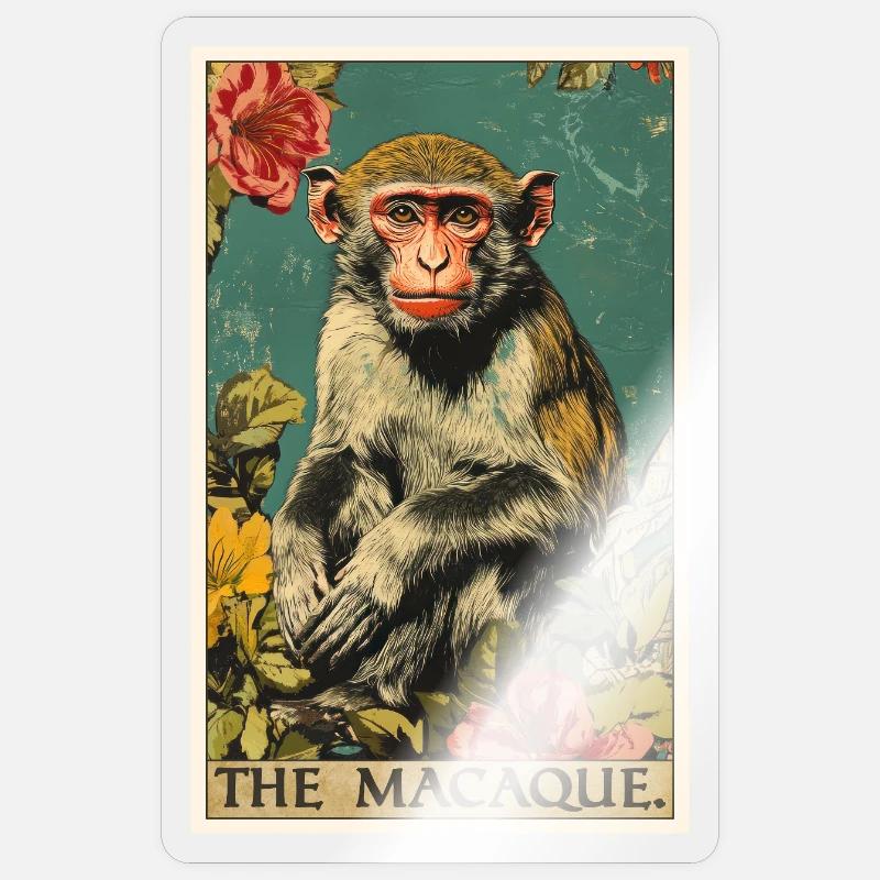 Macaque Macaque Sticker size S (10 x 10 cm)