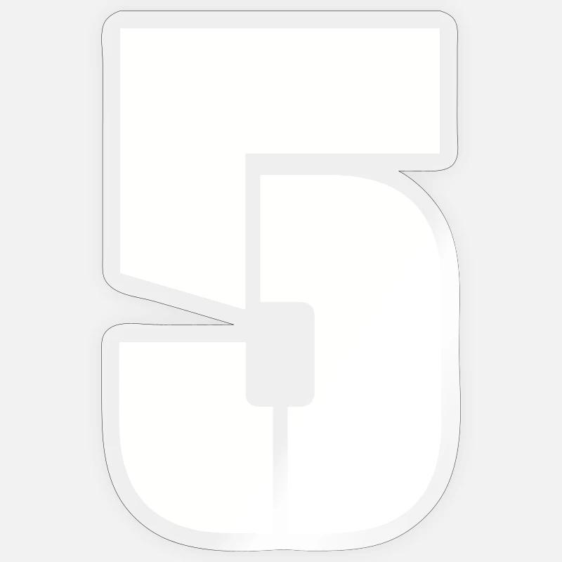 5 - Sticker Größe S (10 x 10 cm) - Transparent glänzend